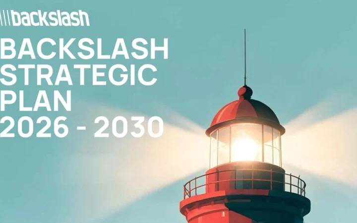 The lighthouse from the cover of the BACKSLASH Strategic Plan 2026-2030
